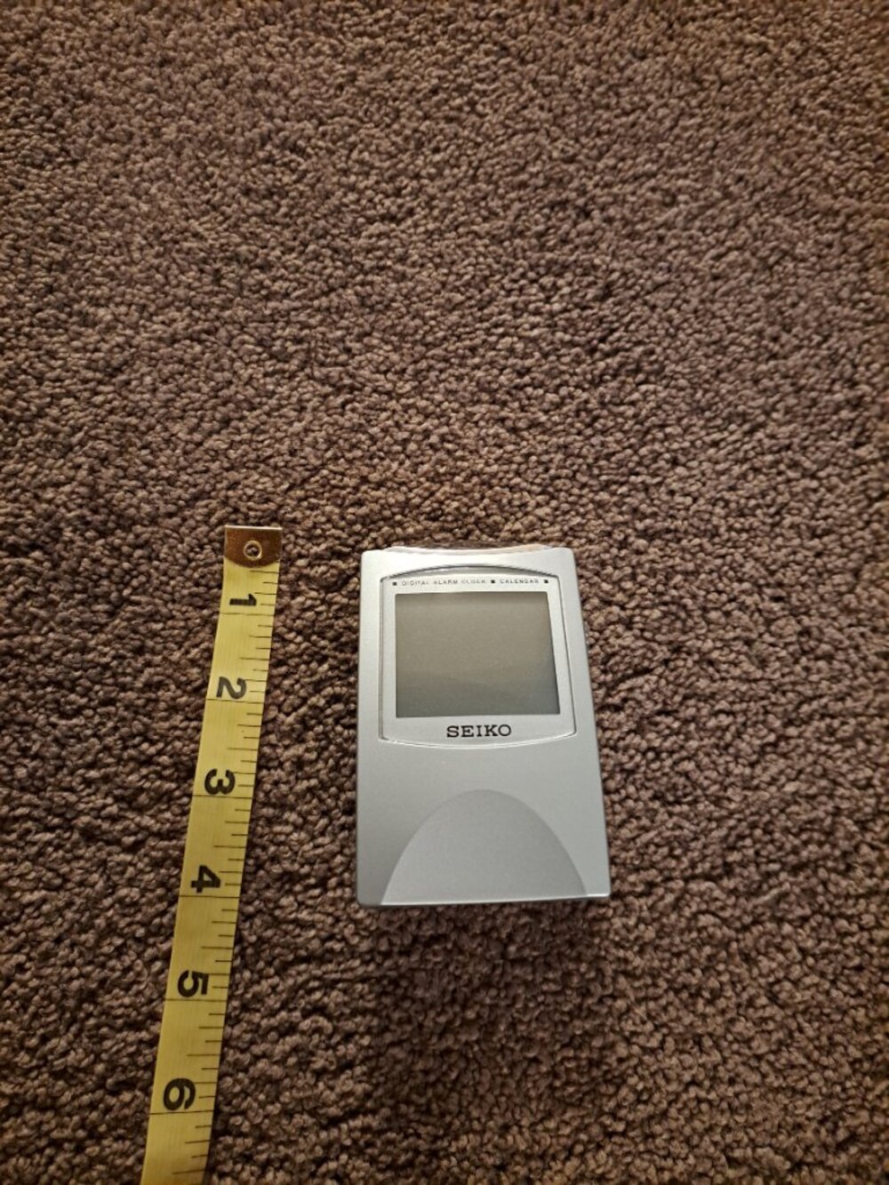 SEIKO Digital Alarm Clock And Calendar QHL005S Silver Compact Portable - Picture 6 of 8